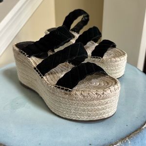 Marc Fisher Platform Espadrille Slide Sandals